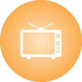 Unique Television Glyph Vector Icon