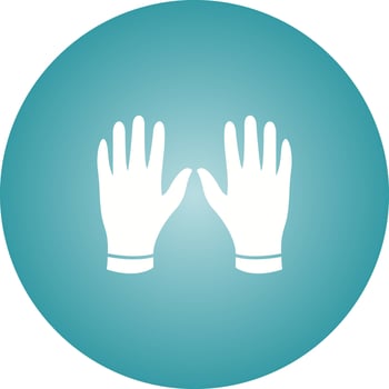 Unique Gloves Glyph Vector Icon