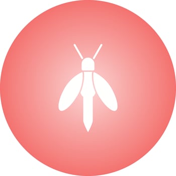 Unique Firefly Glyph Vector Icon