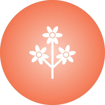 Unique Flower Vector Glyph Icon