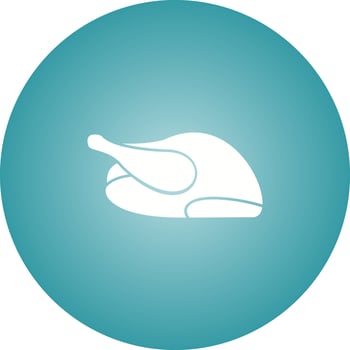 Unique Roasted Chicken Vector Glyph Icon