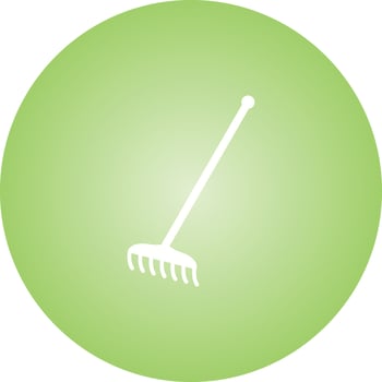 Unique Rake Vector Glyph Icon