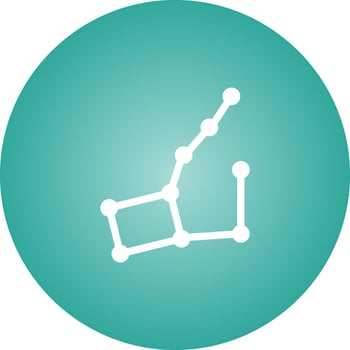 Unique Constellation Vector Glyph Icon