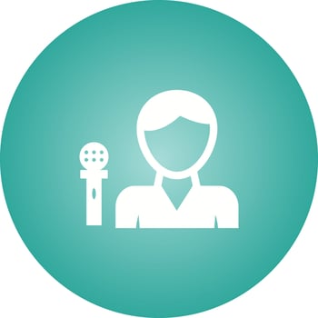Unique Male Anchors Vector Glyph Icon