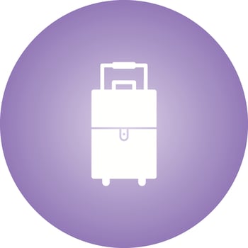 Unique Suitcase Vector Glyph Icon
