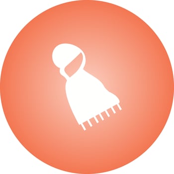 Unique Scarf Vector Glyph Icon