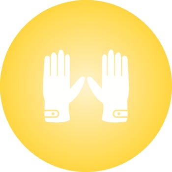 Unique Leather Gloves Vector Glyph Icon