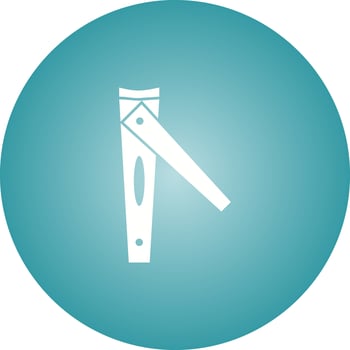 Unique Nail Cutter Vector Glyph Icon