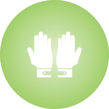 Unique Gloves Vector Glyph Icon