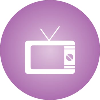 Unique Television Vector Glyph Icon
