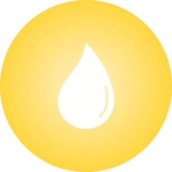 Unique Water Droplet Vector Glyph Icon