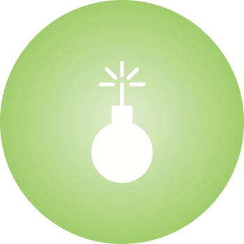 Unique Explosion Vector Glyph Icon