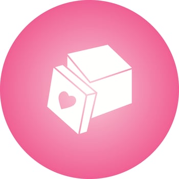 Unique Open Gift Vector Glyph Icon