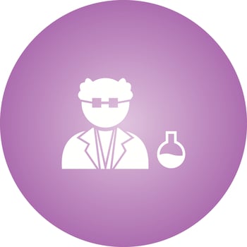 Unique Scientist Vector Glyph Icon