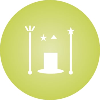 Unique Magician Vector Glyph Icon