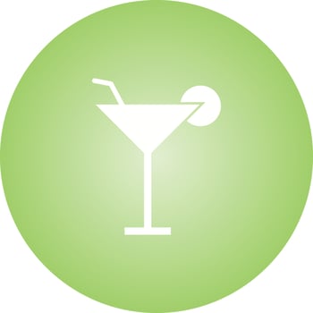 Unique Cocktail Vector Glyph Icon