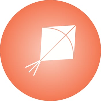 Unique Kite Vector Glyph Icon