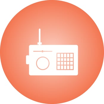 Unique Radio Vector Glyph Icon