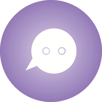 Unique Message Bubble Vector Glyph Icon