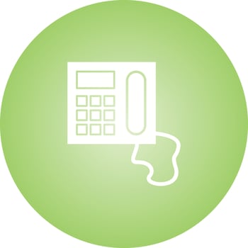 Unique Telephone Vector Glyph Icon