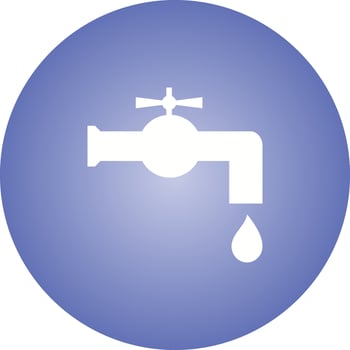 Unique Water Tap Vector Glyph Icon