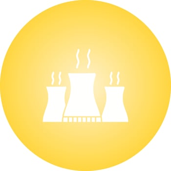 Unique Nuclear Plant Vector Glyph Icon