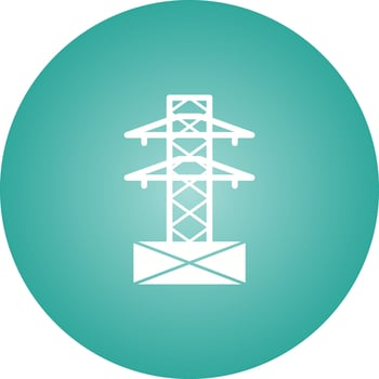 Unique Electricity Tower Vector Glyph Icon