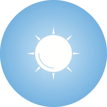 Unique Sun Vector Glyph Icon