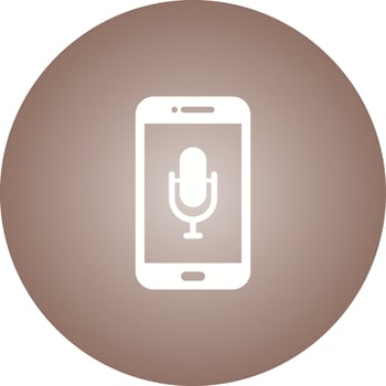 Unique Microphone Vector Glyph Icon