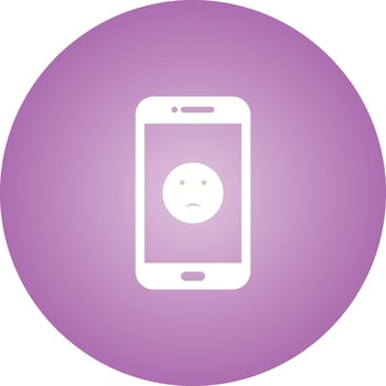 Unique Sad Face Vector Glyph Icon