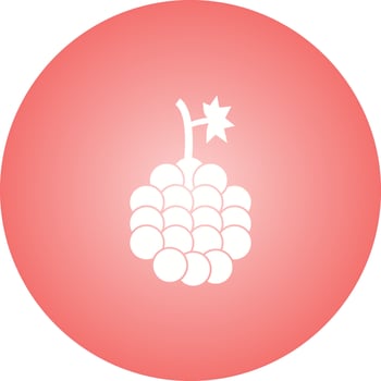 Unique Grapes Vector Glyph Icon