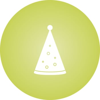Unique Birthday Hat Vector Glyph Icon
