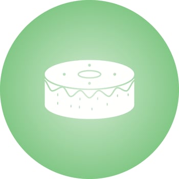 Unique Birthday Cake Vector Glyph Icon
