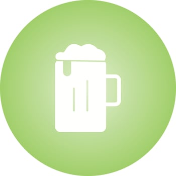Unique Beer Vector Glyph Icon