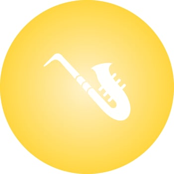 Unique Saxophone Vector Glyph Icon