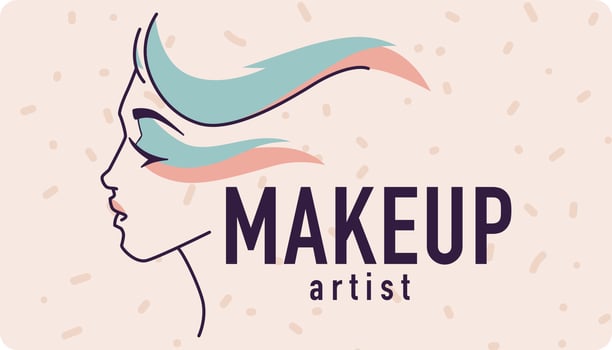 Makeup artist, professional services logotype vector