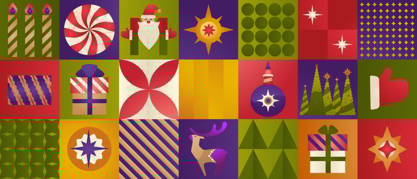 Xmas holidays presents and traditions, new year vector