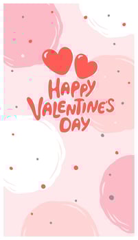 Valentine's day greeting card with hand written greeting lettering. Suitable for social media posts and stories, banners design. Vector illustration.