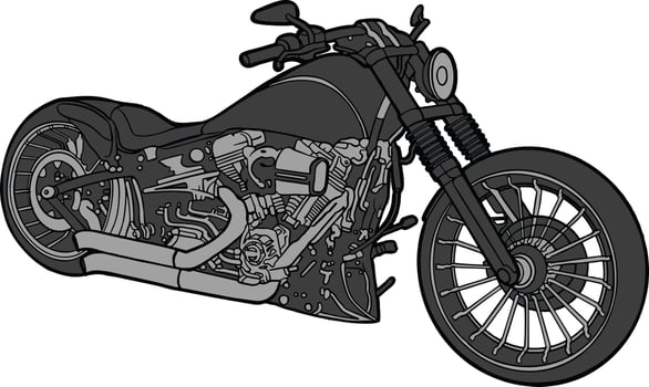 retro motorcycle classic bike roadster vector