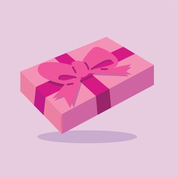 valentines day gift flat vector illustration. Cute gift valentine illustration. cute chocolate illustration.