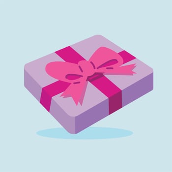valentines day gift flat vector illustration. Cute gift valentine illustration. cute chocolate illustration.