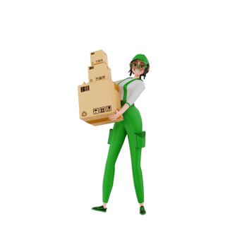 3d render Courier Illustration png