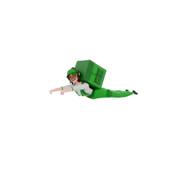 3d render Courier Illustration png