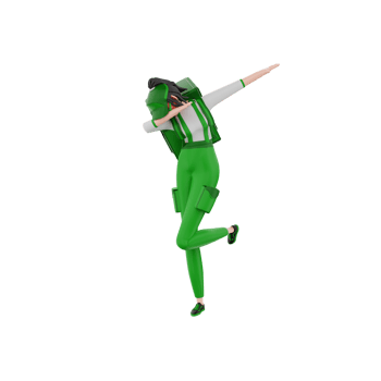 3d render Courier Illustration png