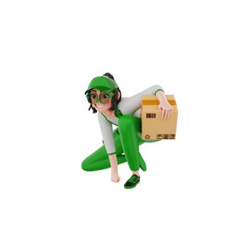 3d render Courier Illustration png