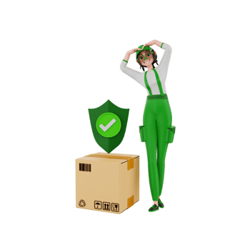 3d render Courier Illustration png