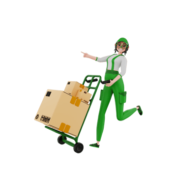 3d render Courier Illustration png