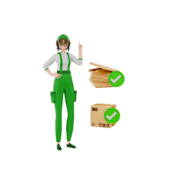 3d render Courier Illustration png