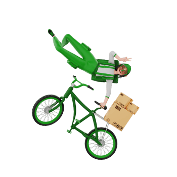 3d render Courier Illustration png