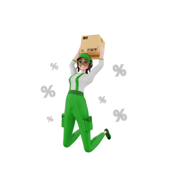 3d render Courier Illustration png